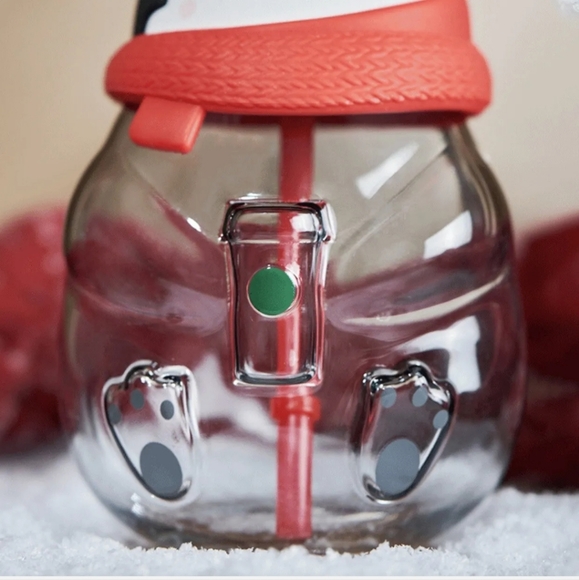 HTF Starbucks 2022 Christmas Penguin Glass Cup - Picture 6 of 10